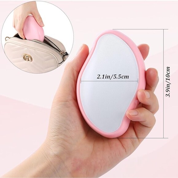 Reusable Crystal Hair Eraser Remover, Magic Hair Exfoliator (Pink) 2 Pack - Picture 5 of 6